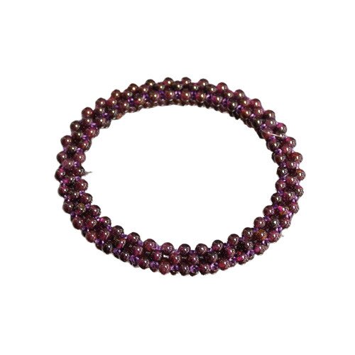 BRACELET MULTI RANGS GRENAT