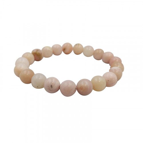 BRACELET 8MM OPALE ROSE
